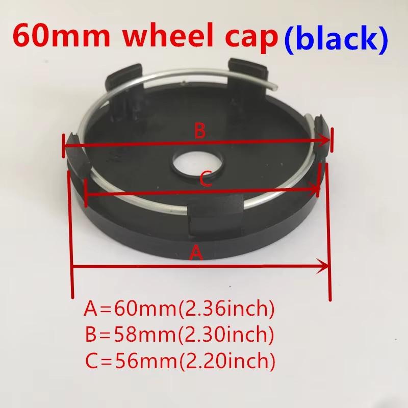 AUO1 4pcs 3D For 56mm 60mm 65mm 68mm Car Emblem Wheel Hub Center Cap Badge Covers Sticker Decals Styling Accessories