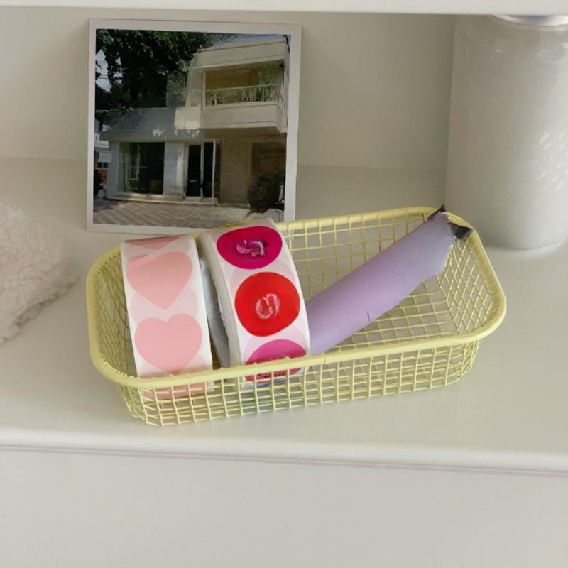 Stationery Organizer and Storage Box, Office Storage Basket, Cosmetic Sorting Rack, Desktop Decorative Photo Prop Storage Basket