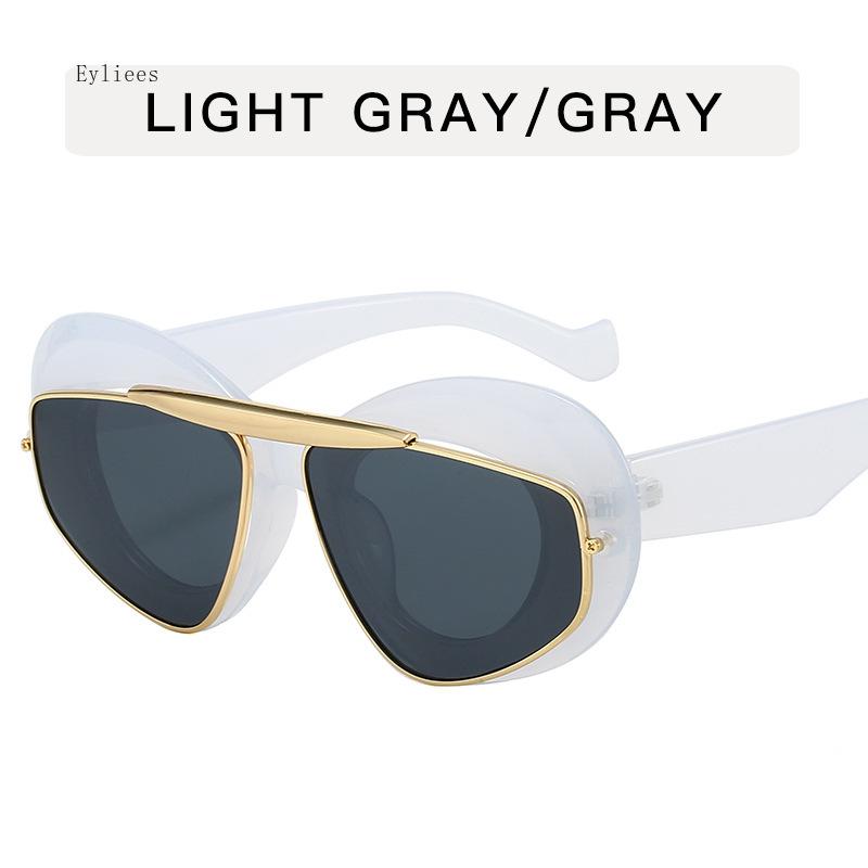 

Double Frame Cat Eye Sunglasses Women Luxury Designer Fashion Oval Sun Glasses For Femal New Geometric Shades Eyewear