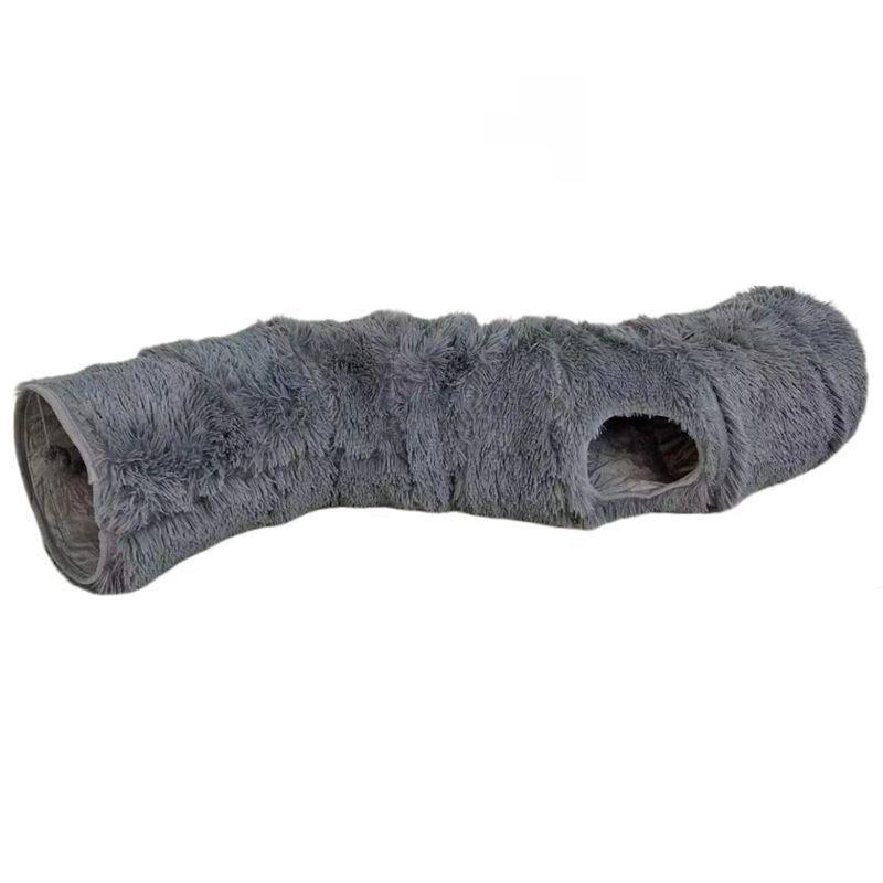 Plush Cat Tunnel Toy for Self-Entertainment and Decompression - Foldable and Ideal for Autumn/Winter Use