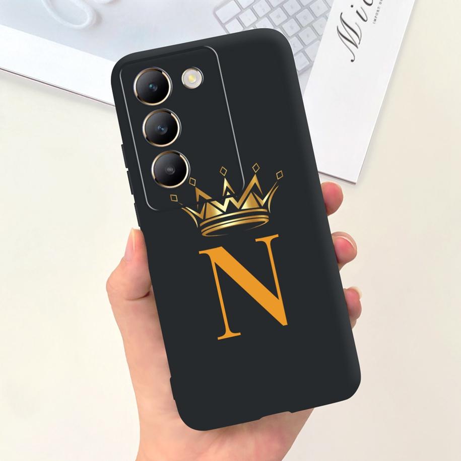 For Vivo Y100 5G Case V2327 Fashion A Z Letters Soft Phone Cases For Vivo Y 100 V30 Lite 5G V40 SE Cover Vivo T3 5G V2334 Fundas