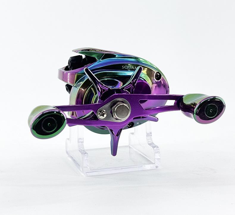 Viduka Colorful Water Drop Fishing Reel for Black Bass - 10 Bearings, Double Line Cup, Micro-Lure, Magnetic Brake.