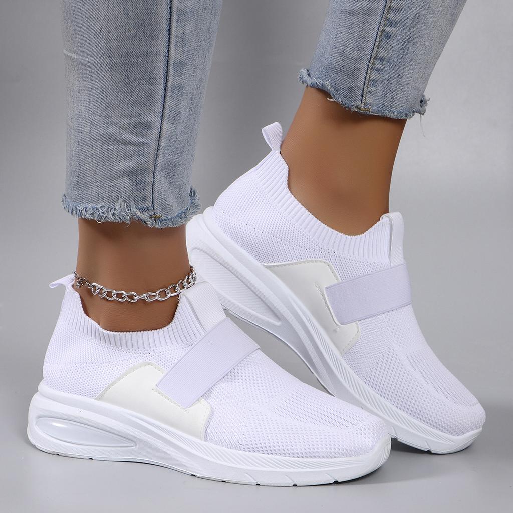 Novos calçados esportivos femininos de primavera, elegantes, respiráveis, leves, antiderrapantes, resistentes ao desgaste, calçados esportivos casuais, sapatos baixos