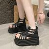 7cm High Women's Platform Sandals Soft-soled Lightweight Thick-soled Sports Sandals Fashion Roman Style Thick Heel Women's Shoes