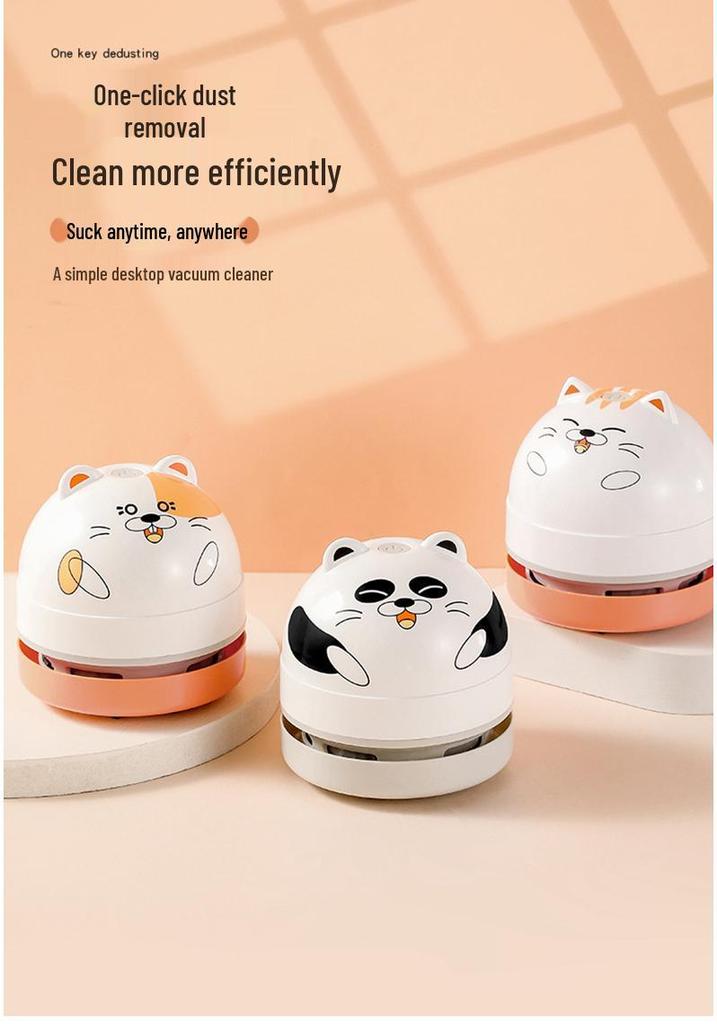 Rechargeable Mini Handheld Desktop Vacuum Cleaner - Portable Electric Stationery for Students