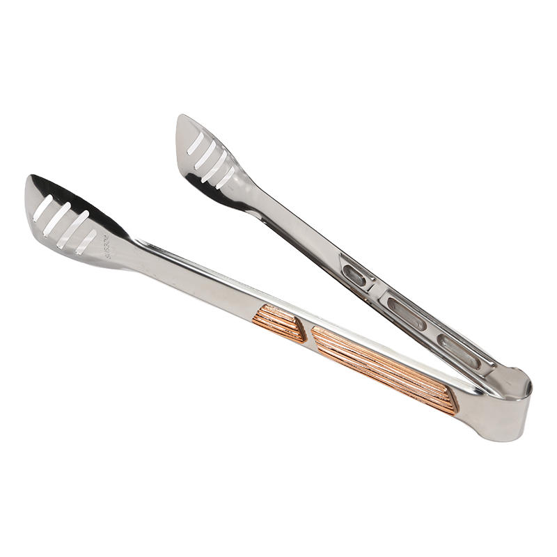 1Pcs Stainless Steel Kitchen Cooking Tongs Grilling Barbeque Brushed Locking Tongs With Ergonomic Grip Barbecue Tongs Clip BBQ Gadget