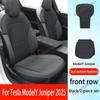 Four Seasons Universal PU Ventilated Seat Cushions For Tesla Model Y YL Juniper 2025+, Split Single Seats & Rear Back Row Set