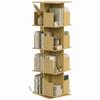 360 Degree Rotating Bookshelf 4 Tiers 39 X 39 X 128.3 Cm Oak