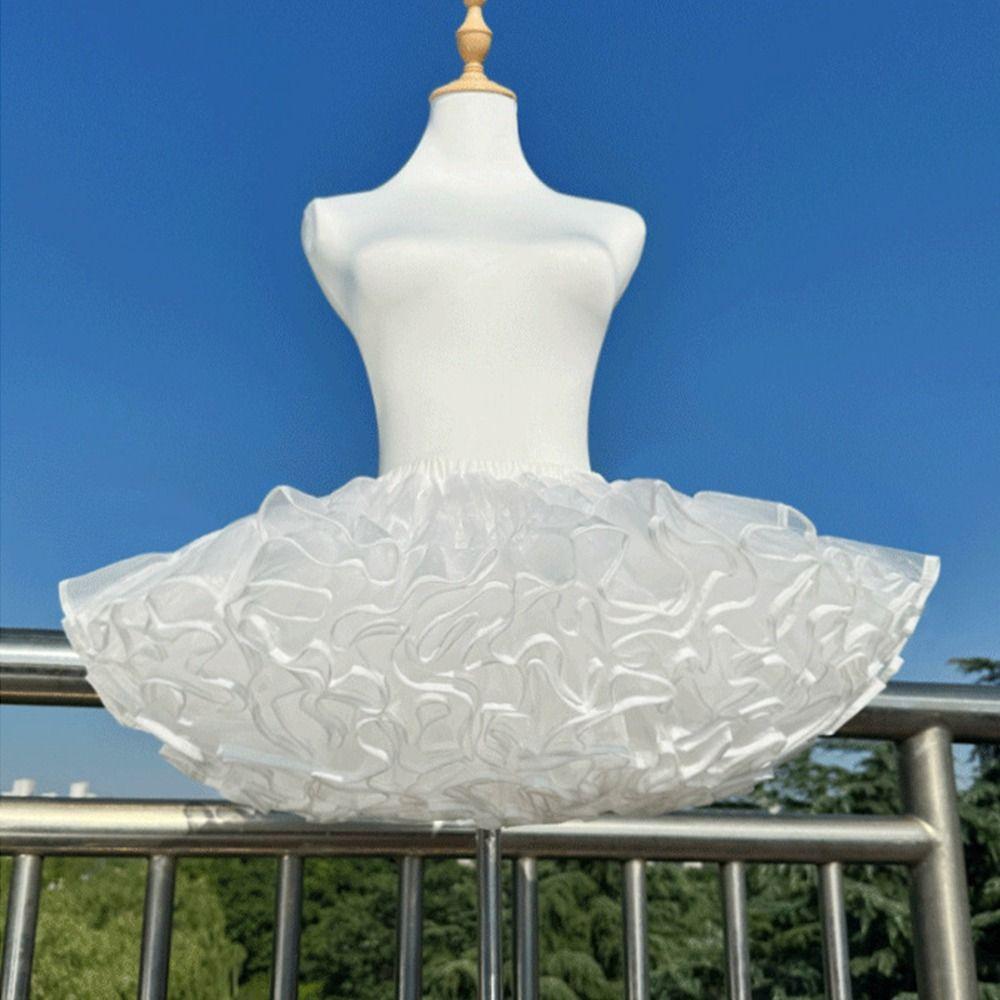Sottogonna senza cerchio Sottogonna Crinolina Gonna Crinolina Bianca Moda Abito da Ballo Sottogonne Abito da Sposa