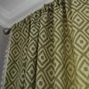 Home Cotton Linen Striped Embroider Semi-blackout Curtain with Fringe Rod Pocket Valance Suitable for Dining Room Living Room