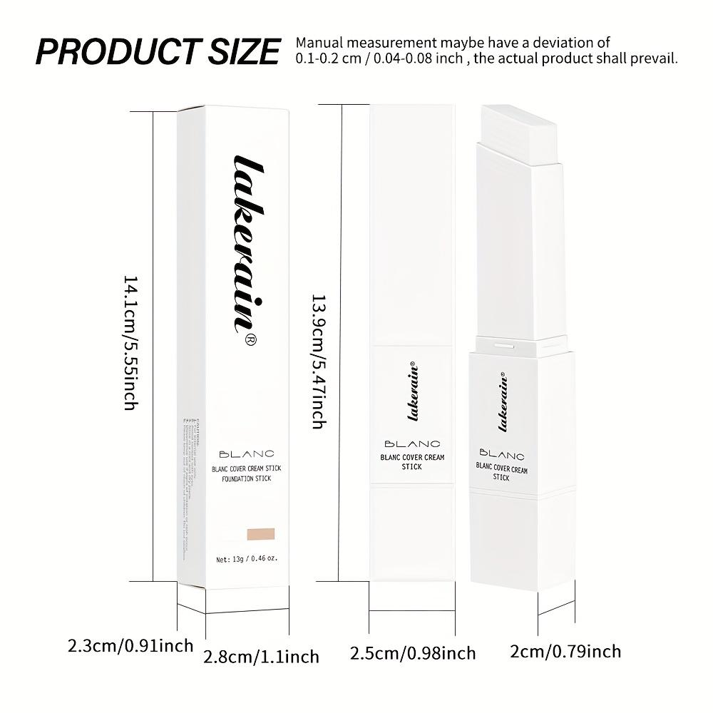 Foundation Stick Color Changing Foundation with Detachable Brush Blanc Cover Cream Stick Changing Hight Coverage Base Makeup