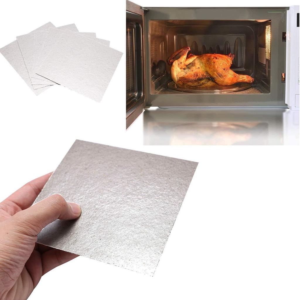 Waveguide Covers for Microwave, Juerly 4 Pack Mica Plates Sheets Heat Ulation Board for Universal Microwave Oven Repairing Part - Cut To Size, 5.1x