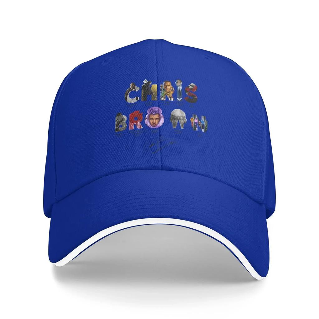 Chris Baseball Cap Browns Breezy Bowl XX Tour UnisexTeens Print Hip Hop Hats Spring Trendy Kpop Rock Sunscreen Baseball Caps