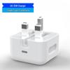 35W+C UK Dual Port Fast Charger: Compatible with Apple and Android, USB+PD Fast Charging