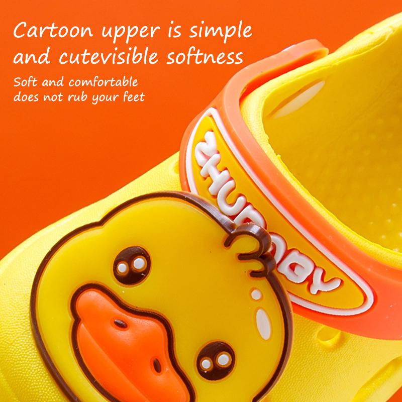 Léto Nové Dětské studené pantofle Vnitřní protiskluzové a měkké dno Pohodlné Roztomilé dětské dírkové boty, domácí pantofle pro chlapce a dívky