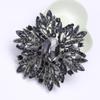 Mode Große Kristall Glas Brosche Schwere Industrie Übertrieben Eleganz Temperament Kleidung Pin Zubehör