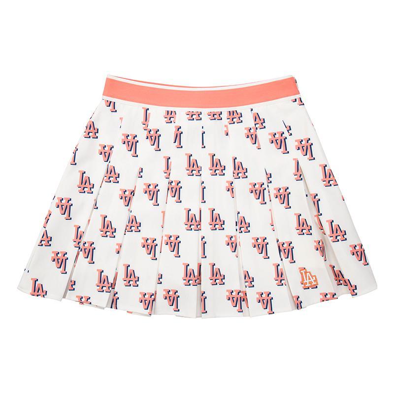 

New MLB Los Angeles Dodgers Casual Short Skirts Women s Cream 3FSKM0133-07CRS XS