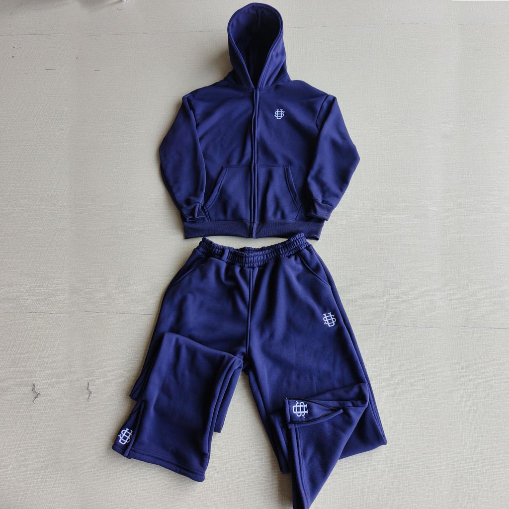 Unisex Elastische Taille Trainingsbroek Losse Pasvorm Streetwear Borduurwerk Joggers Casual Lange Broek