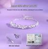 Exquisite S925 Sterling Silver Violet Bracelet for Women - Elegant Design, Perfect Gift for Best Friend or Girlfriend’s Birthday