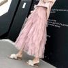Irregular Tulle Mesh Skirt with Cake Style for Girls