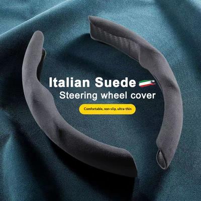 Suede Steering Wheel Cover for HONDA Accord Brio Civic CRV HRV Fit Jazz N-Box Odyssey Pilot - Non-Slip Sweat-Absorbent