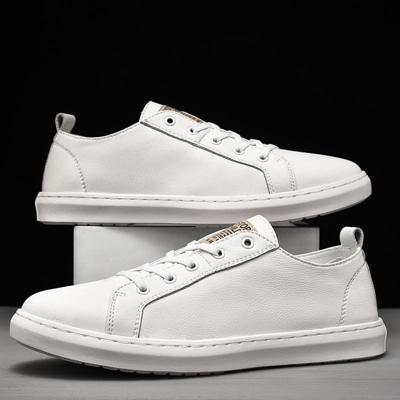 Simple Small White Shoes Men's Business Shoes Soft Soles Comfortable Oxford Shoes Men's Genuine Leather Casual Shoes Flat Shoes