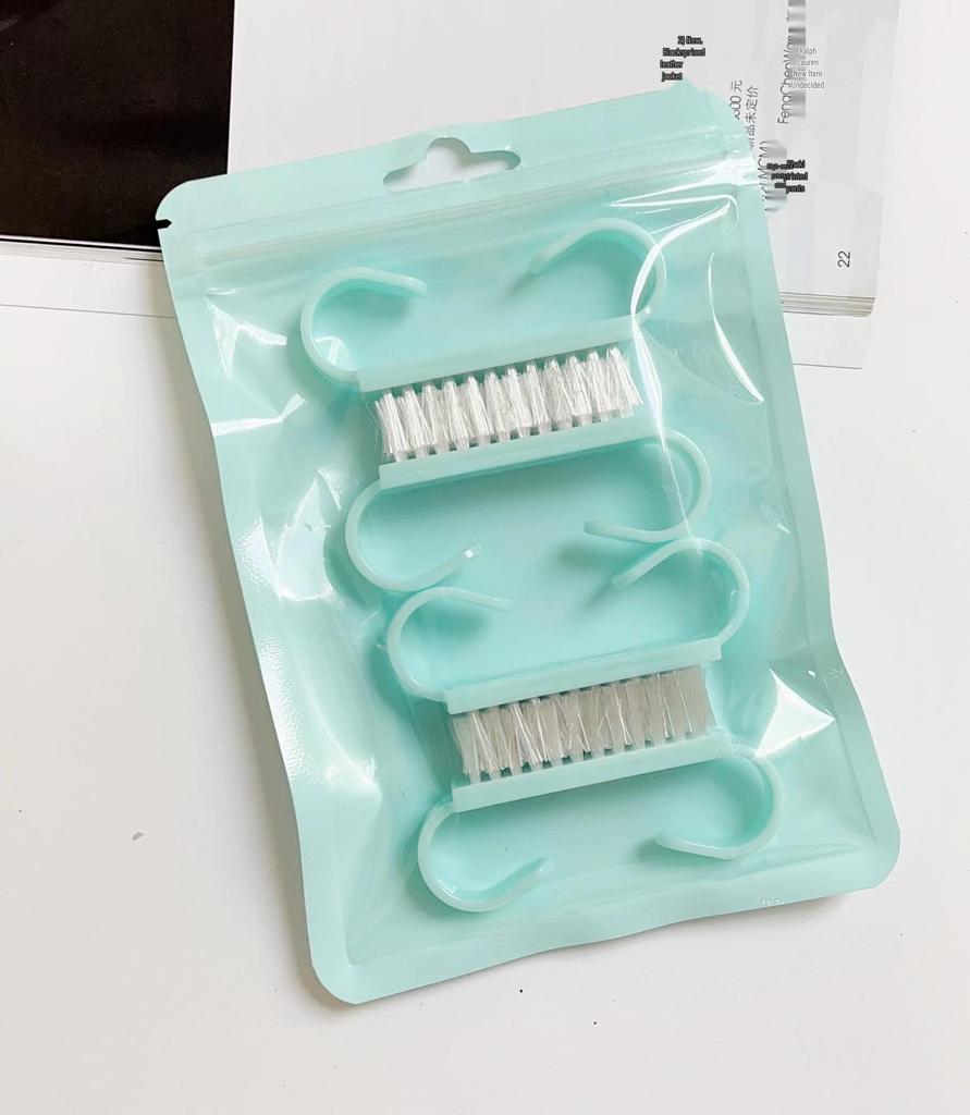 Macaron Colored Nail Dust and Cleaning Brush for Nail Art