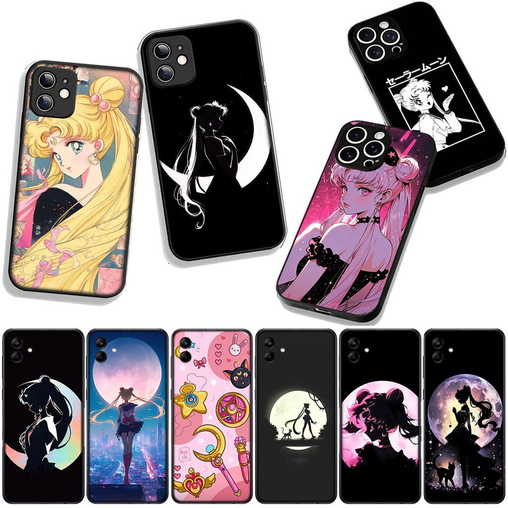 for Motorola Moto G04 G13 G14 G22 G23 G20 G32 G34 G35 G64 G82 G84 G53 G60 G72 E14 E15 E13 Case Cat Sailors Beautiful Girl Moon