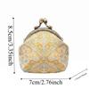 Anti-lost Kiss Lock Coin Purse Polyester Portable Brocade Mini Pouch Chinese Style Thickened Embroidered Small Pocket Ring