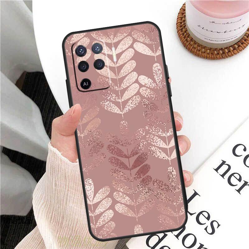 Love Rose Gold Style Case For Oppo A18 A74 A57 A17 A77 A38 A58 A78 A98 A54 A94 A80 A60 A40 A96 A76 A16 A15 A5 Pro