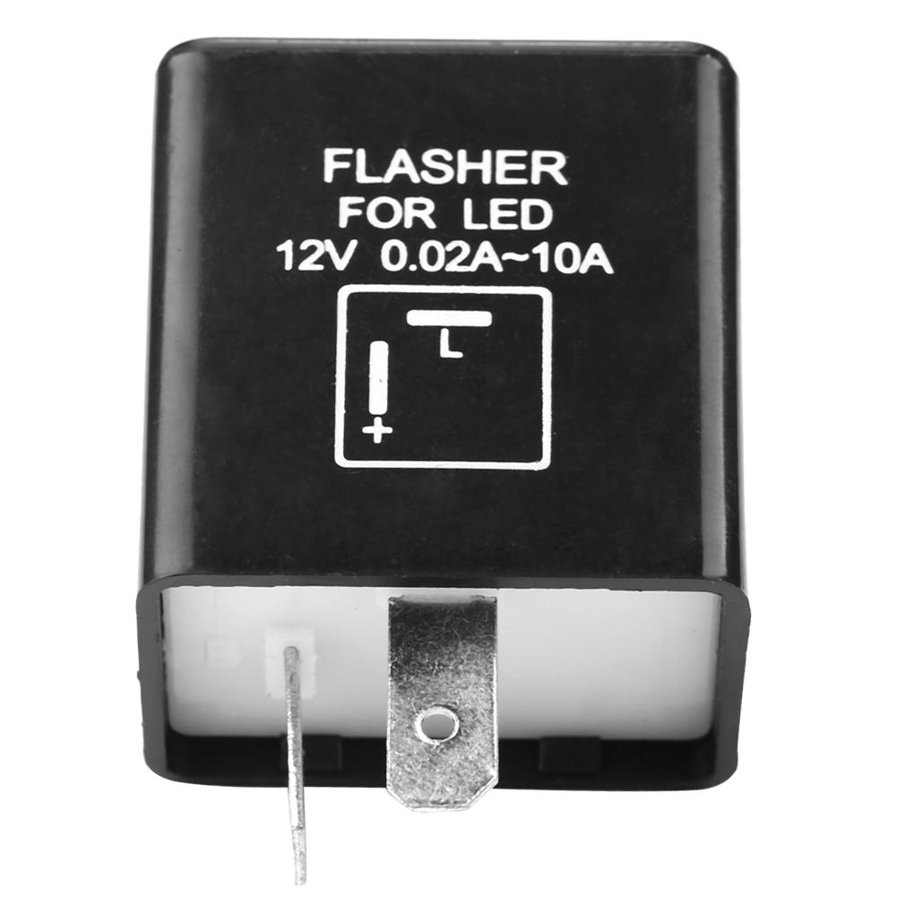 2 Pin Electronic Car Flasher Relay Decoder for LED Turn Signal Light 12V
