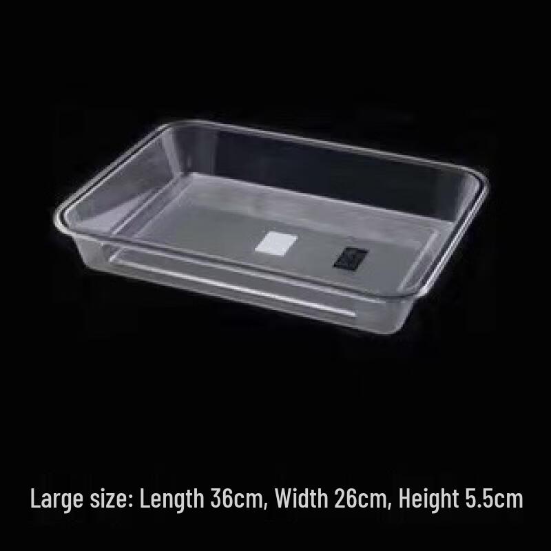 

SMVP Transparent Acrylic Square Food Serving Tray - 2 Pack