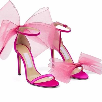 Women's Shoes  New Buckle Strap Women's Sandals Fashion Butterfly-knot Dress Sandals Women Summer Peep Toe Heeled Sandals