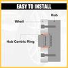 4pcs Plastic 78.1mm to 106mm Car Hub Centric Rings Wheel Bore Center Spacer Auto Replacement Parts