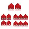 Santa Figure Fabric Chair Cover Smooth Universals Size for Dining Living Room Christmas Decoration