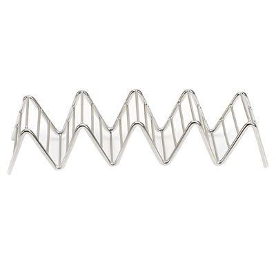 V-förmiger Taco-Halter aus Edelstahl, Maisrollen-Frühlingsrollen-Taco-Ständer, Pfannkuchen-Lebensmittelregal für Zuhause, 4?5