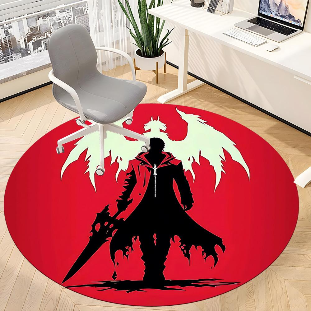 1pc Angel Wings Carpet, Round Non-Slip Durable Large Size Office Carpet, Suitable for Office,yy250908055