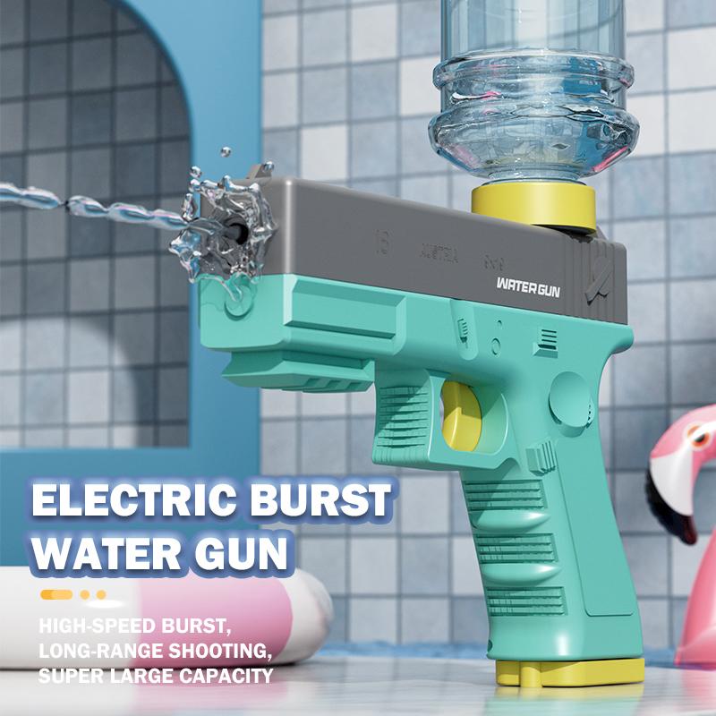 Electric Water Gun Large Capacity Toy Gun High Pressure Strong Water Play Outdoor Games for Swimming Pool Children Boys Kids