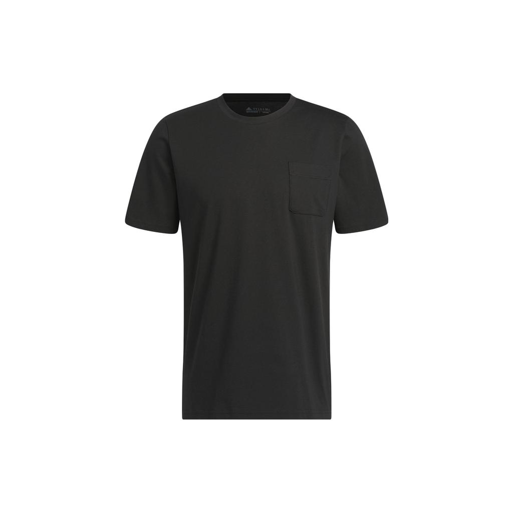 Adidas X Marimekko Collaboration Pocket Tee Letter Logo Print Round Neck Short Sleeve T-Shirt Men Tops Black HR2988