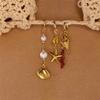 Stainless Steel Creative Conch Coral Seahorse Bikini Buckle Pendant For Women Starfish Fish Shell Pearl Bikini Swimwear Jewelry