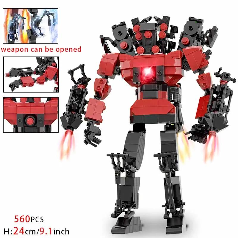 New Skibidi Toilet Weapon Titan TVMan Action Figure Building Block Toys For Boys Cameraman Bricks DIY Model For Kid Adult Gifts
