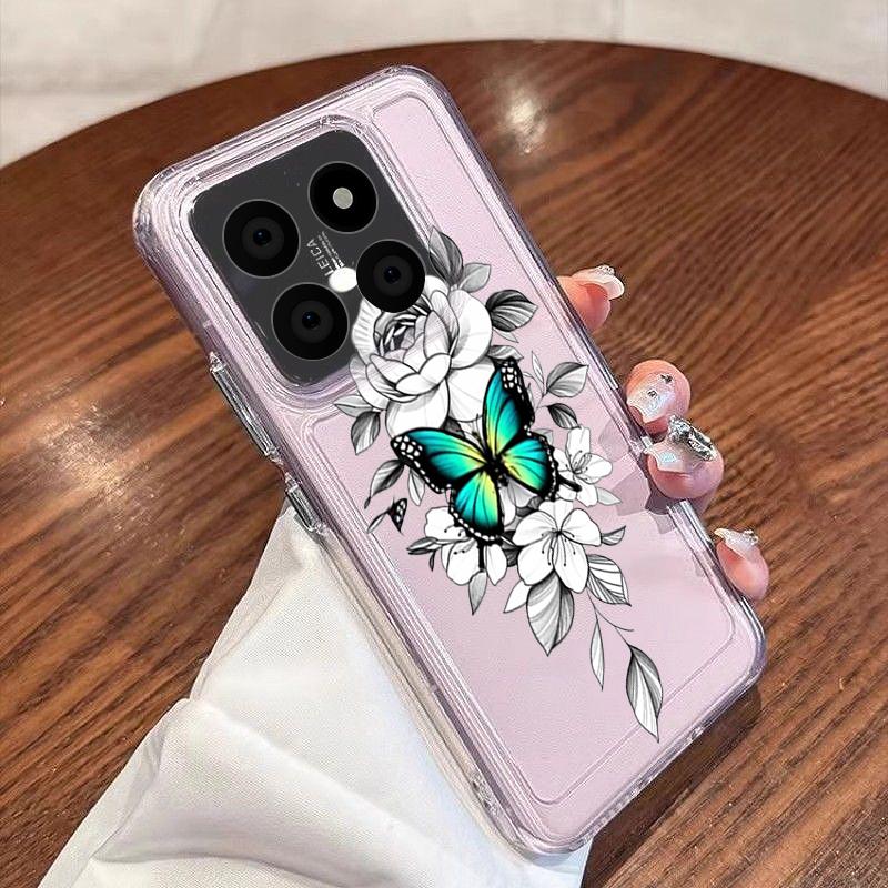 Golden Butterfly Pattern Case For Xiaomi Redmi Note 15 Pro 4G Funda Redmi Note 14 13 Pro 5G Clear TPU Silicone Soft Cover