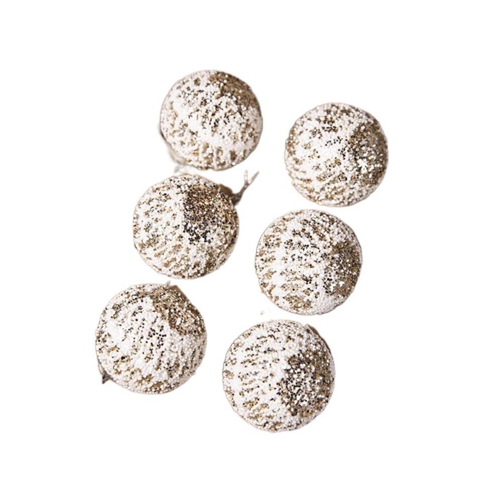 

6pcs 4.5cm Christmas Ball Set Creative Hanging Ornament Crafts Christmas Tree Pendant Shop Style 2