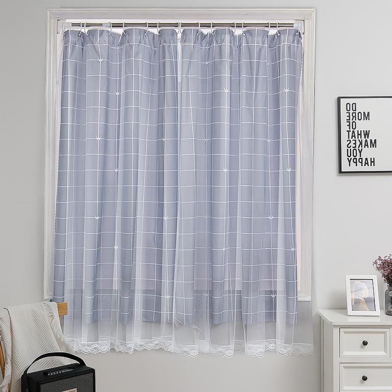 

Шторы Липучка Блэкаут Крючки Штора Окна Декоративные Драпировки Легкая Установка Lattice-Hooks Type,90*120cm/35.4*47.2in(W*H)