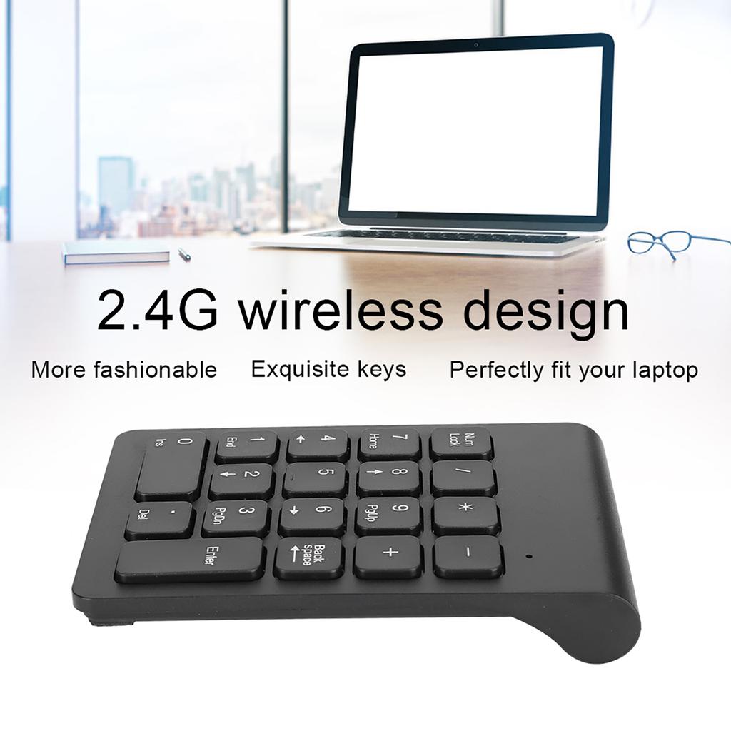 Keyboard Wireless Numeric Keypad 2.4G USB Ergonomic Lightweight PC Computer Accessory