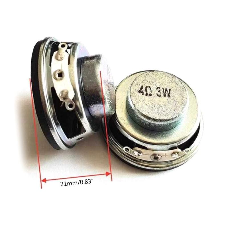 Pack of 2pcs 40mm Speaker 4021 Mini Audio 4ohm 3W Loudspeaker for Notebook LCD Monitor DIY Modification