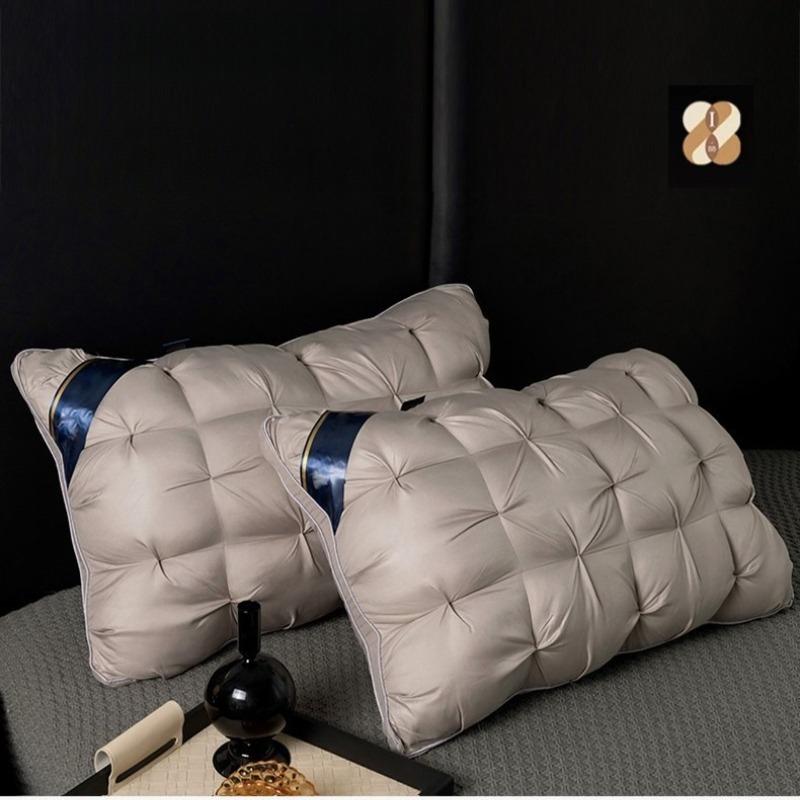 1pcs 48x74cm Spiral Patterned Star Rated Hotel Home Pillow - Soft Ventilate Support Bed Pillows Suitable for Single Bed Pillows In Dormitories