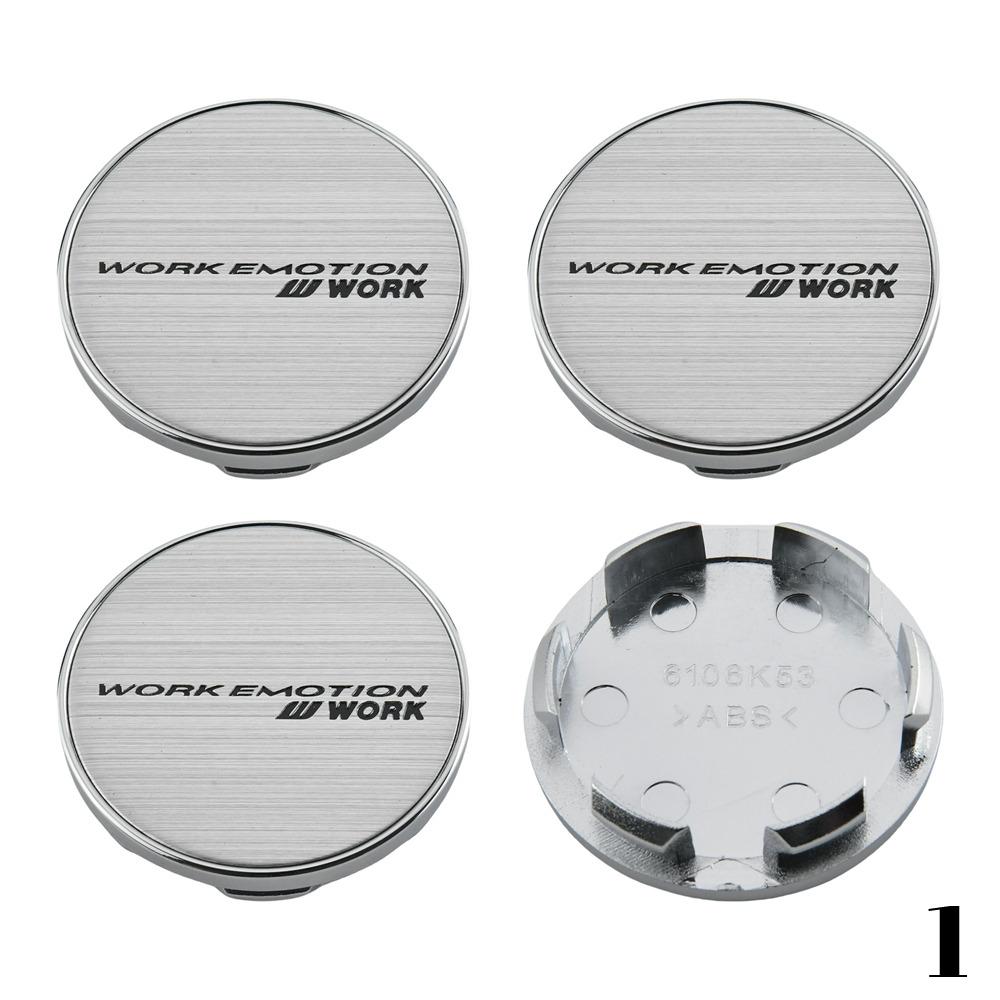 4PCS WORK Center Cap 53mm & 54mm Wheel Caps MEISTER VS EQUIP Emblem Wheel Cover Cap Hubcaps Car Rim Accessories