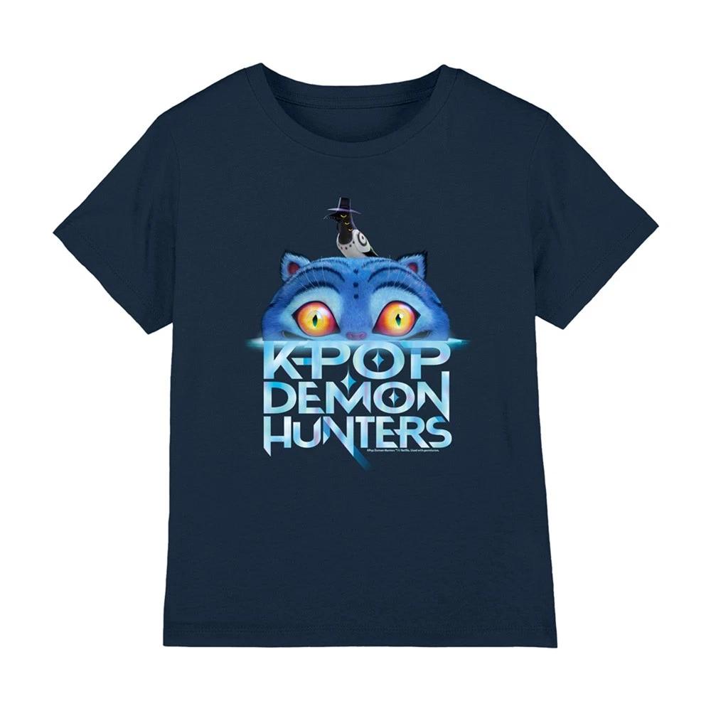 

Kpop Demon Hunters Derpy Tiger Sinking Logo Kids T-shirt 5-13 Years, Navy 120