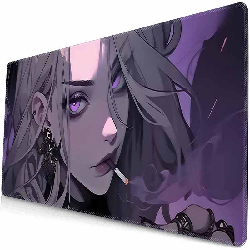 Anime Domineering Grils MouseMat Overwatch Gamer Cool Mouse Pad Purple Gamer Cabinet Large Non-Slip Mousepad Keyboard Mat